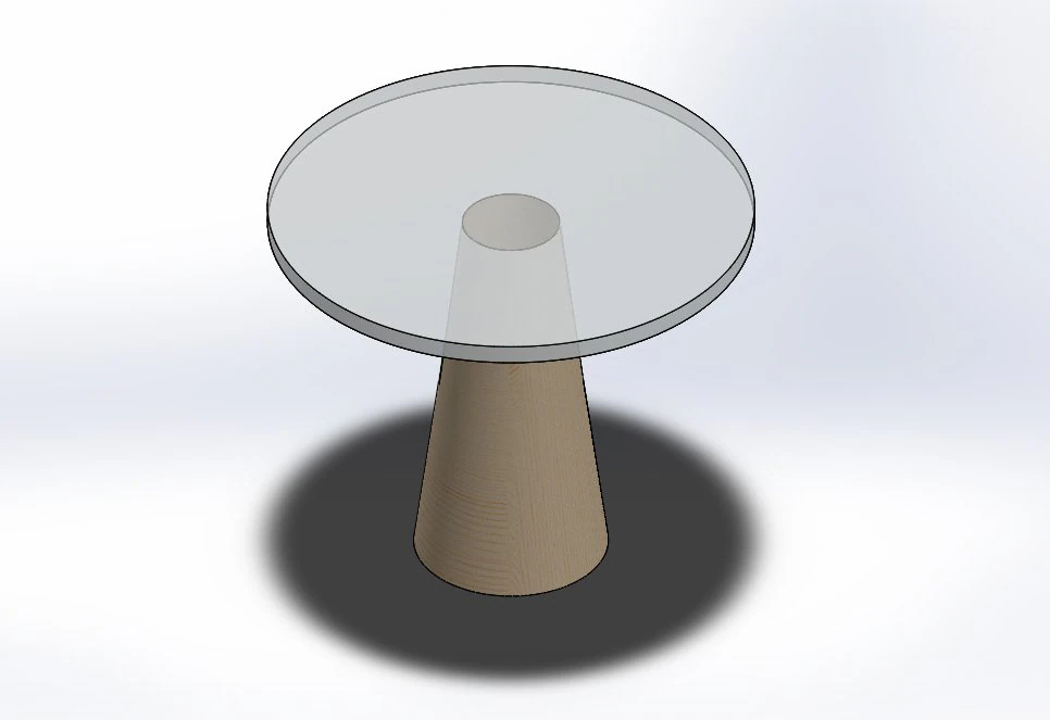 Glass wood table 3D Model .c4d .max .obj .3ds .fbx .stl .blend