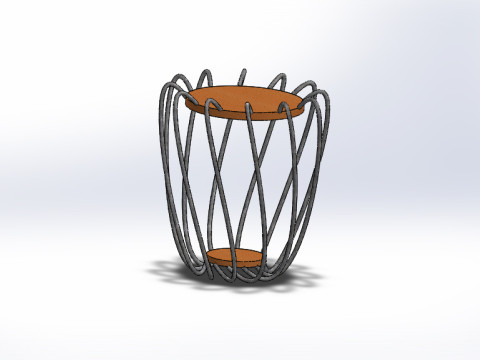Wood table design 3D मॉडल