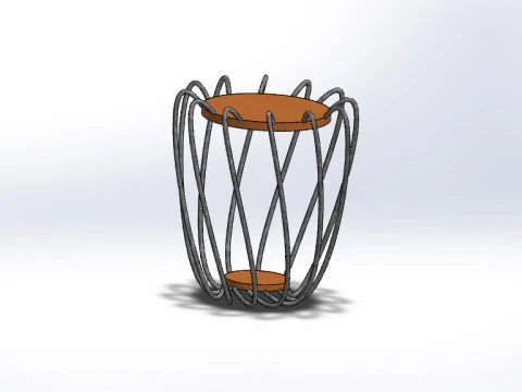 Projekt stołu z drewna Model 3D