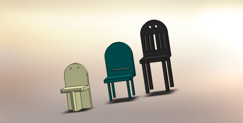 3 plastic chairs collection 3D मॉडल .c4d .max .obj .3ds .fbx .stl .blend 