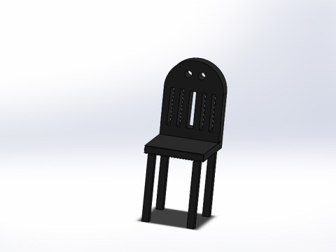 3 plastic chairs collection 3D मॉडल