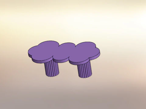 Cooler Couchtisch 3D Modell