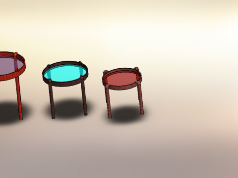Collection of 3 coffee tables 3D Model
