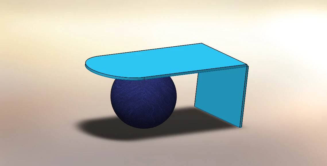 Новая идея дизайнерского стола 3D Модель .c4d .max .obj .3ds .fbx .stl .blend 