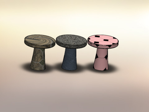 Collection of decorative tables 3D मॉडल