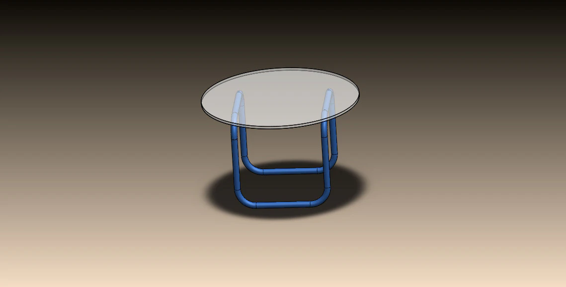 Glass table design idea 3D Model .c4d .max .obj .3ds .fbx .stl .blend