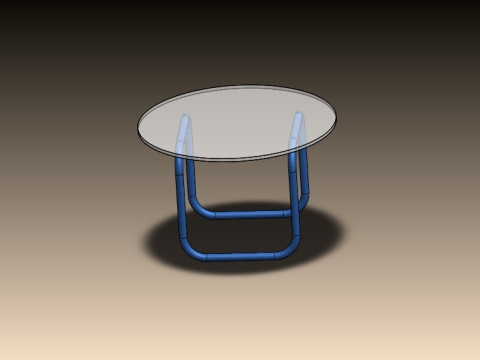 Glass table design idea 3D मॉडल