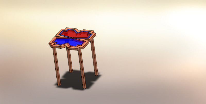 Flower design glass table 3D Model .c4d .max .obj .3ds .fbx .stl .blend 