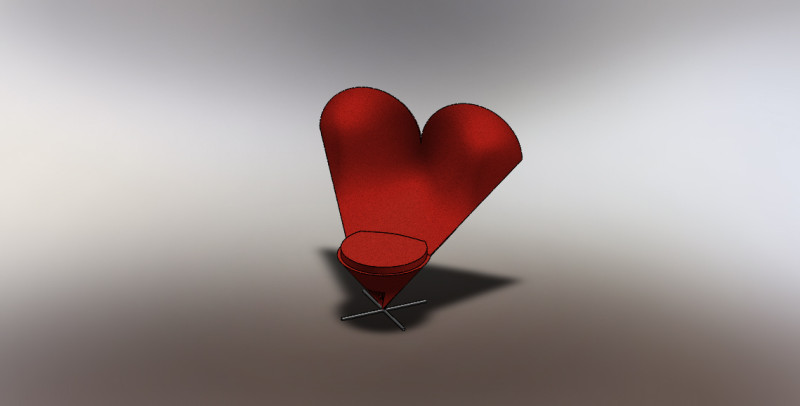 Heart shape chair Modelo 3D .c4d .max .obj .3ds .fbx .stl .blend