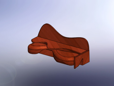 Wood sofa 3D Model