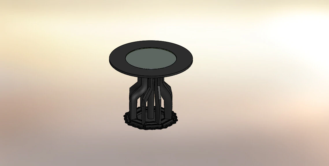 Modern steel table 3D Model .c4d .max .obj .3ds .fbx .stl .blend 