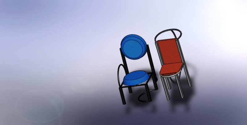 2 chairs 3D Модель .c4d .max .obj .3ds .fbx .stl .blend