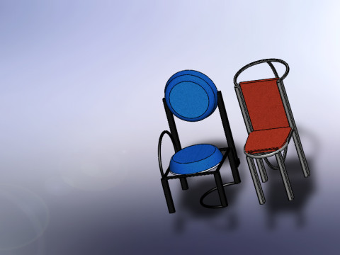 2 chairs 3D Model