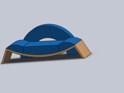 Circle shape couch 3D Model