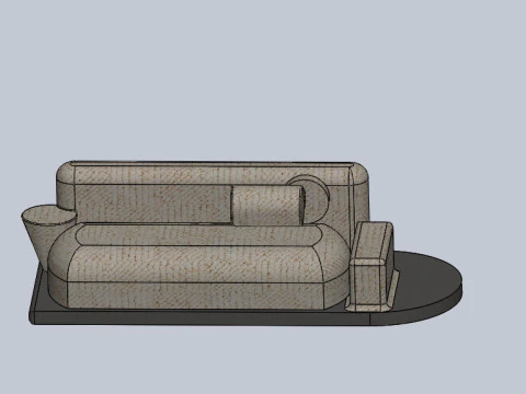 Pomysł na projekt kanapy Model 3D