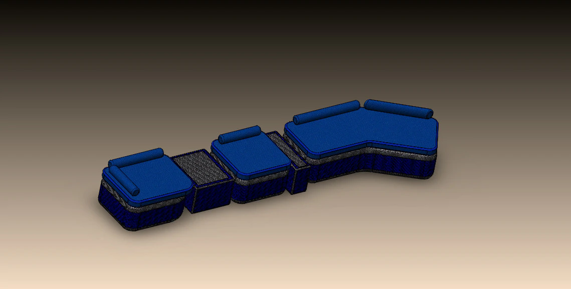 Big couch set 3D Model .c4d .max .obj .3ds .fbx .stl .blend