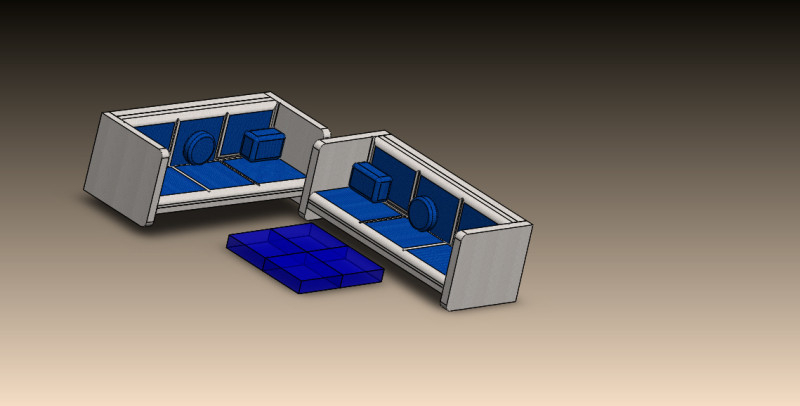 2 couches and coffe tables 3D Модель .c4d .max .obj .3ds .fbx .stl .blend 