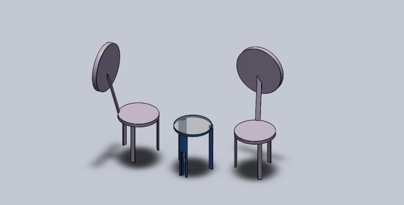2 small chair and coffee table Model 3D .c4d .max .obj .3ds .fbx .stl .blend 