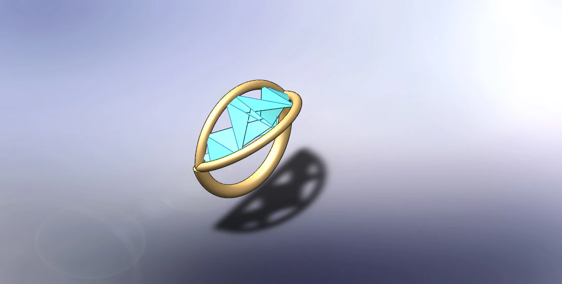 Golden ring 3D Model .c4d .max .obj .3ds .fbx .stl .blend 