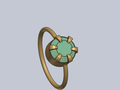 Collection of 5 gold rings Model 3D