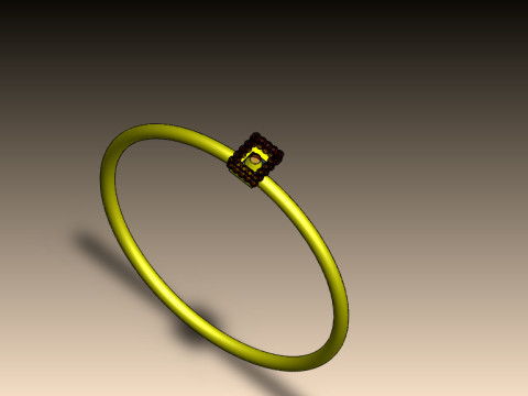 Collection of 5 gold rings Model 3D
