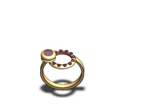 Collection pack of 5 rings Modèle 3D