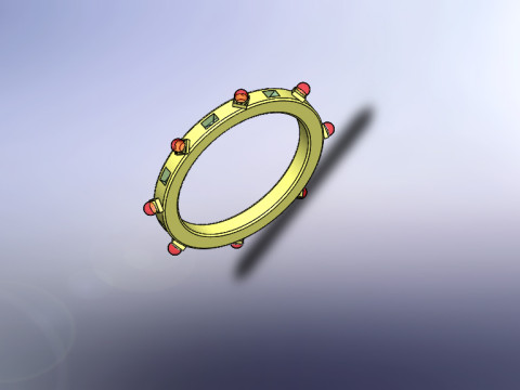 Collection pack of 5 rings Modèle 3D