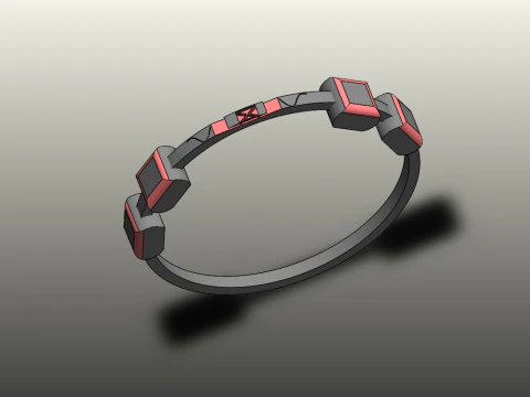 Pack collection of 5 rings 3D Model