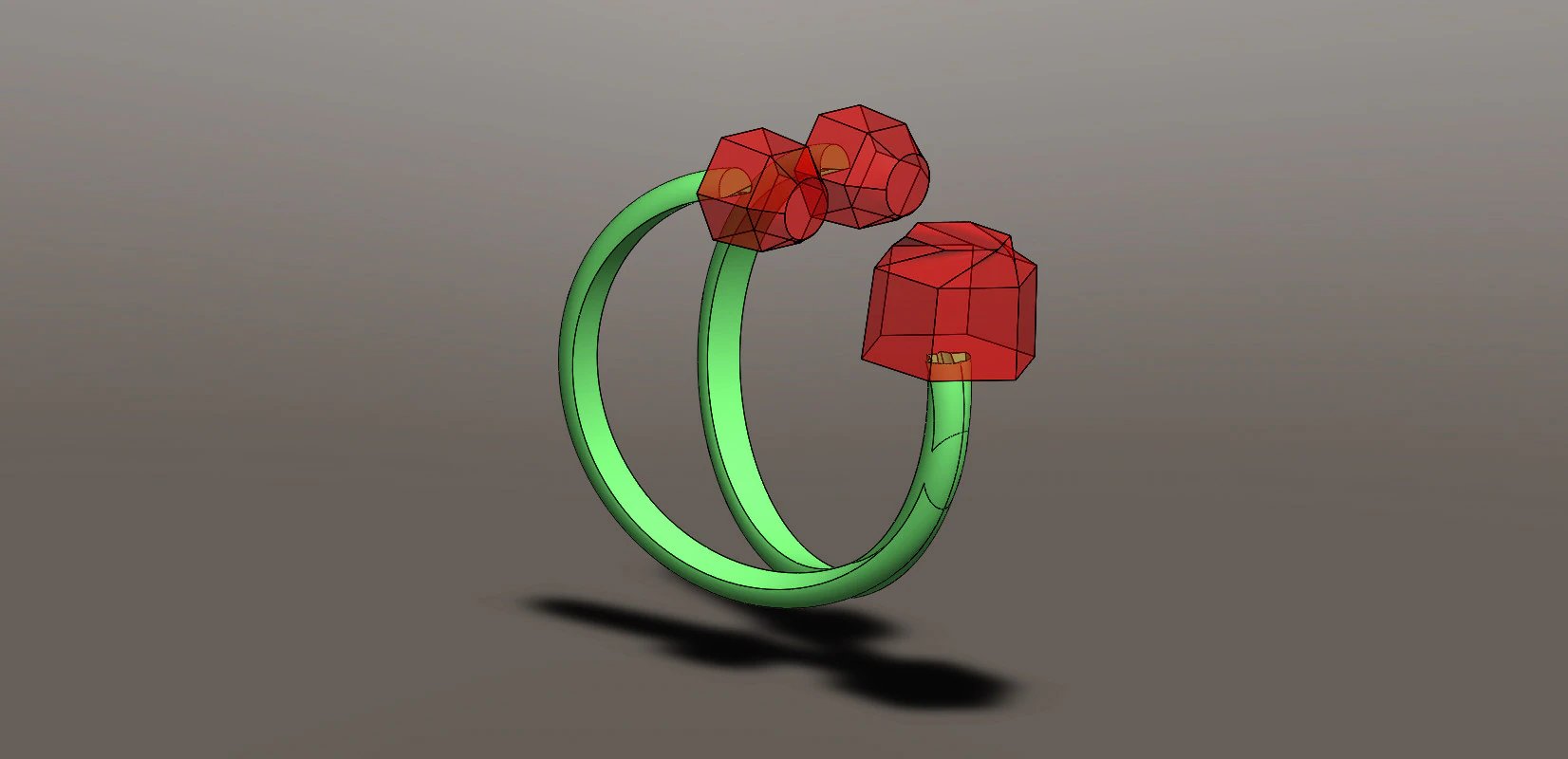 Большой дизайн кольца 3D Модель .c4d .max .obj .3ds .fbx .stl .blend 