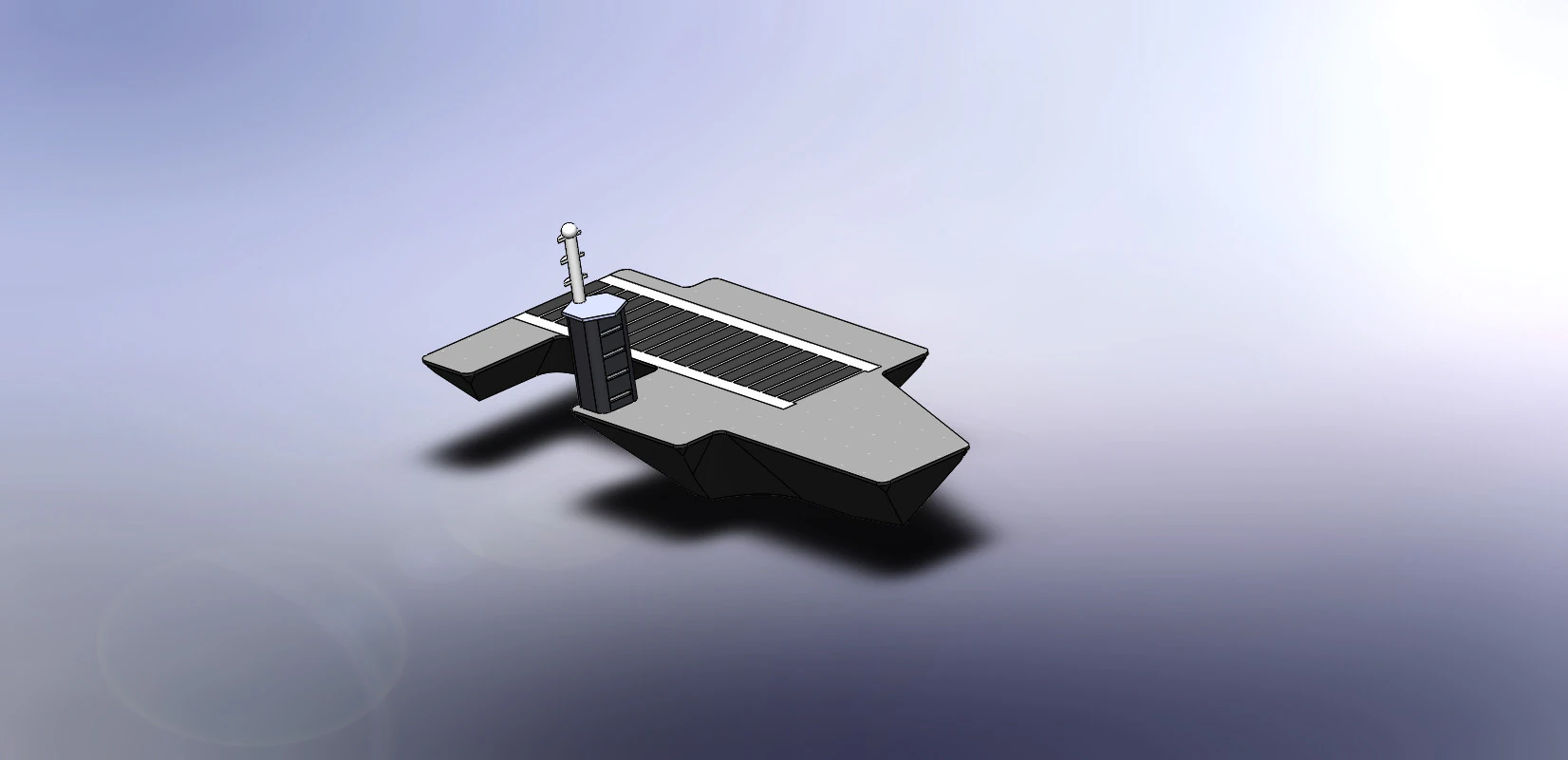 Aircraft carrier 3D Model .c4d .max .obj .3ds .fbx .stl .blend 