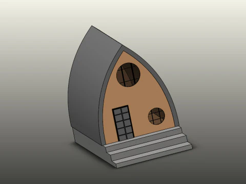 Chata w drewnie Model 3D