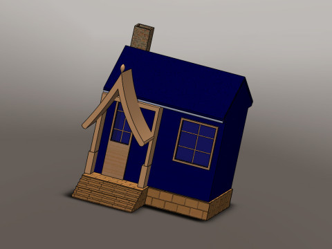 Cabin in the wood small house 3D-Modell