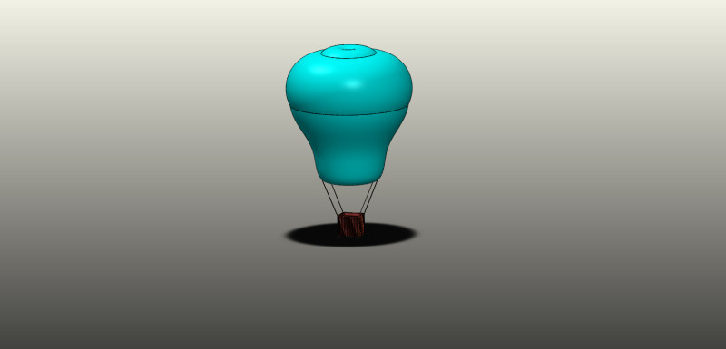 Hot air ballon 3D 模型 .c4d .max .obj .3ds .fbx .stl .blend 