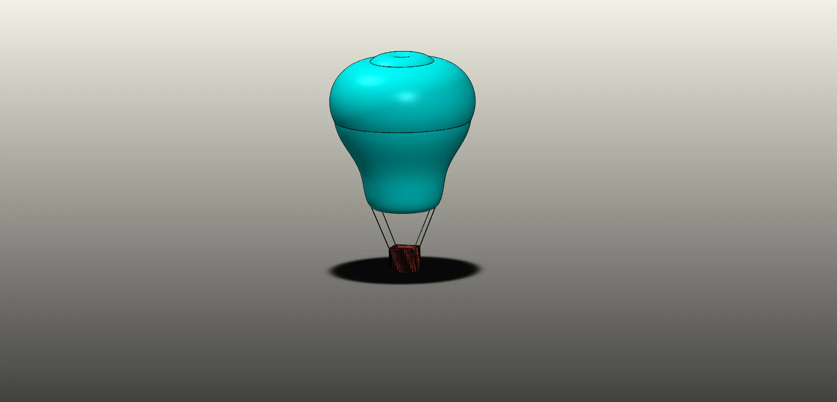 Hot air ballon 3D Model .c4d .max .obj .3ds .fbx .stl .blend 
