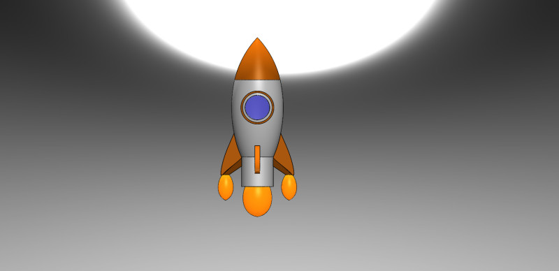 Mini rocket 3D 模型 .c4d .max .obj .3ds .fbx .stl .blend 