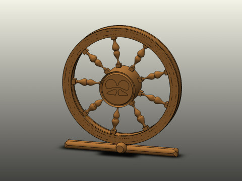 Pirats ship wheel 3D Model
