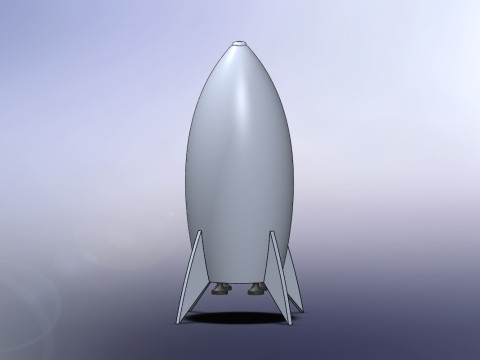 Space x rocket 3D Model