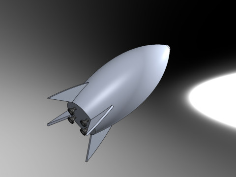 Space x rocket Model 3D