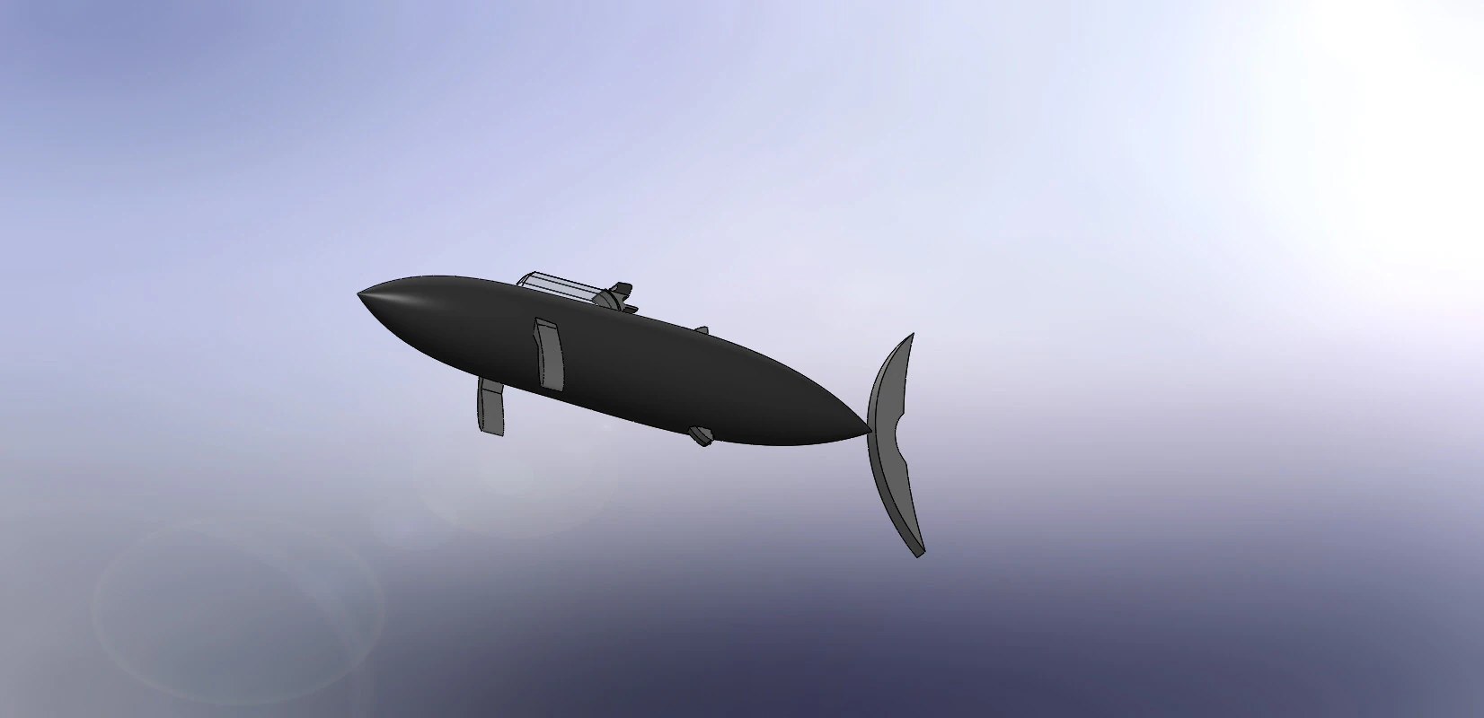 Sub marine designed like a shark 3D Model .c4d .max .obj .3ds .fbx .stl .blend 