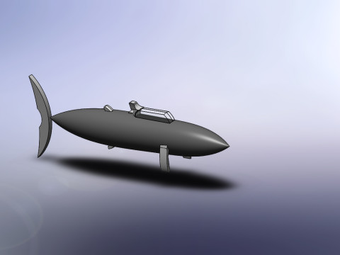 Sub marine designed like a shark 3D Model