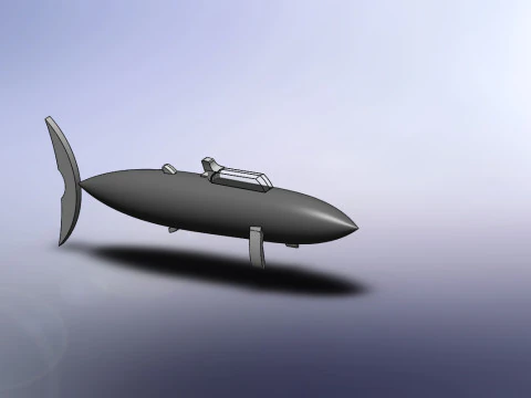 Sub marine designed like a shark 3D Model