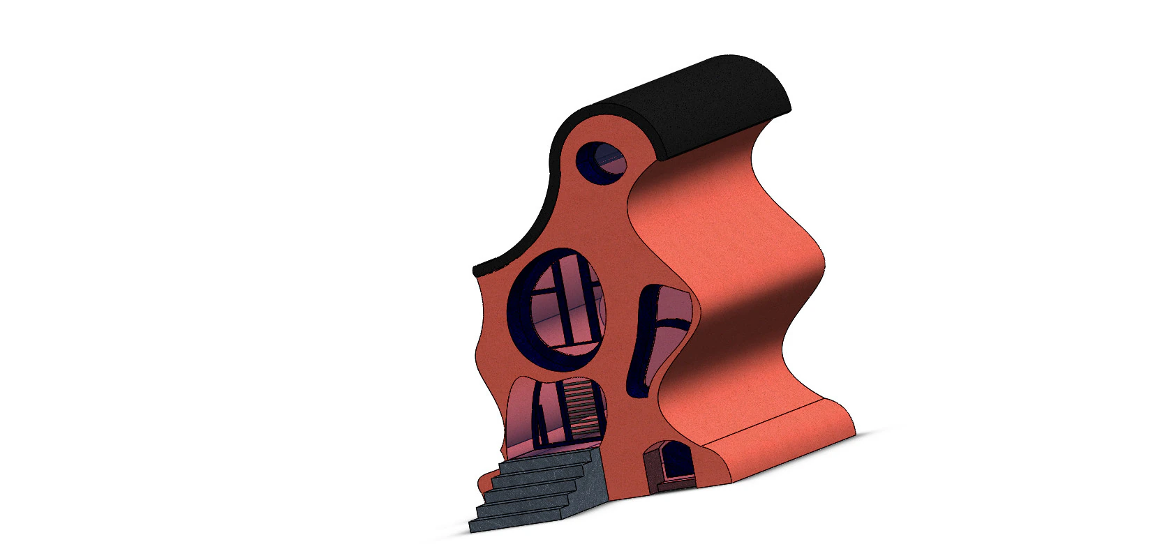 Weird shape house 3D Model .c4d .max .obj .3ds .fbx .stl .blend 