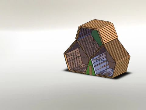 Conception de maison &eacute;trange Modèle 3D