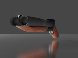 Sawed off shotgun 3D Model