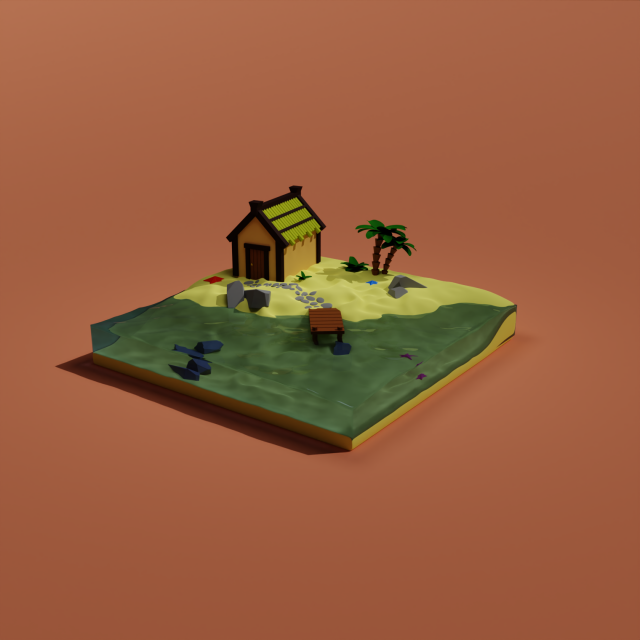 House by the sea 3D Model .c4d .max .obj .3ds .fbx .stl .blend 