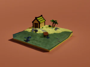 Deniz kenarında ev 3D Model