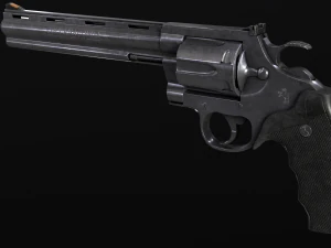 Modelo listo para el juego Colt Anaconda 44 Magnum Modelo 3D
