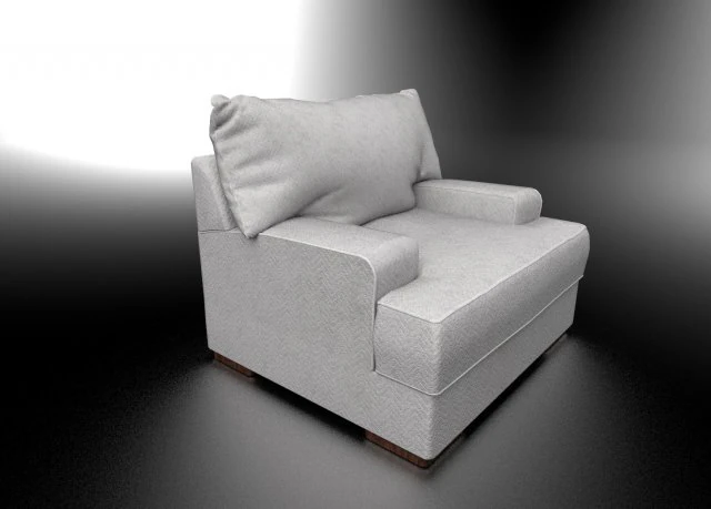 Soft Chair Mid poly Real time render PBR 3D Model .c4d .max .obj .3ds .fbx .stl .blend 