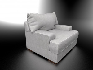 Soft Chair Mid poly Real time render PBR Modelo 3D