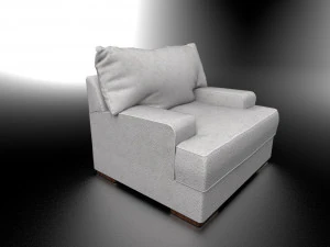 Silla blanda Polietileno media Renderizado en tiempo real PBR Modelo 3D